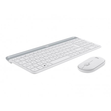 LOGITECH Slim Wireless Combo MK470 Keyboard and mouse set wireless 2.4 GHz Nordic off-white (PAN)