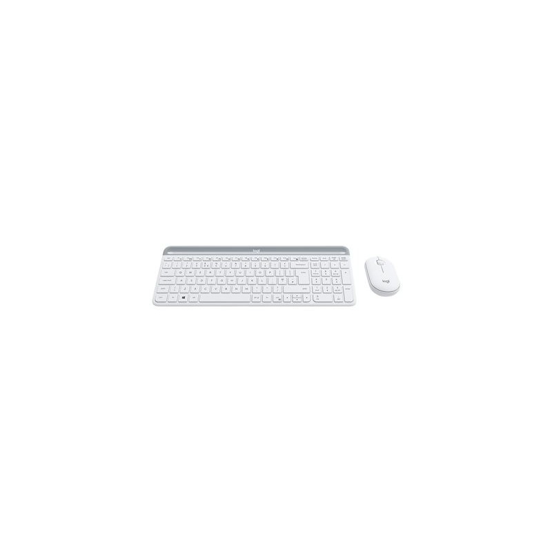 LOGITECH Slim Wireless Combo MK470 Keyboard and mouse set wireless 2.4 GHz Nordic off-white (PAN)