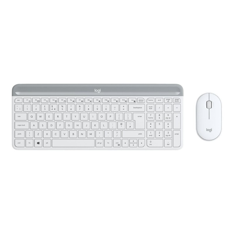 LOGITECH Slim Wireless Combo MK470 Keyboard and mouse set wireless 2.4 GHz Nordic off-white (PAN)