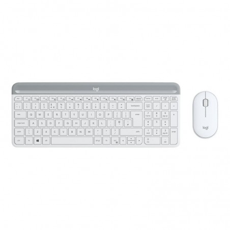 LOGITECH Slim Wireless Combo MK470 Keyboard and mouse set wireless 2.4 GHz Nordic off-white (PAN)