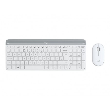 LOGITECH Slim Wireless Combo MK470 Keyboard and mouse set wireless 2.4 GHz Nordic off-white (PAN)