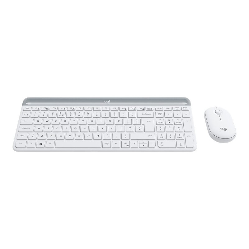 LOGITECH Slim Wireless Combo MK470 Keyboard and mouse set wireless 2.4 GHz Nordic off-white (PAN)