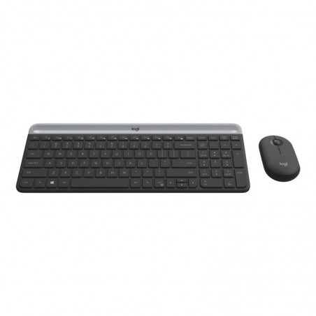 LOGITECH Slim Wireless Keyboard and Mouse Combo MK470 - GRAPHITE - UK - INTNL