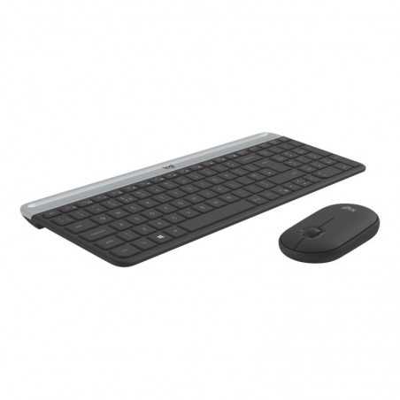 LOGITECH Slim Wireless Keyboard and Mouse Combo MK470 - GRAPHITE - UK - INTNL