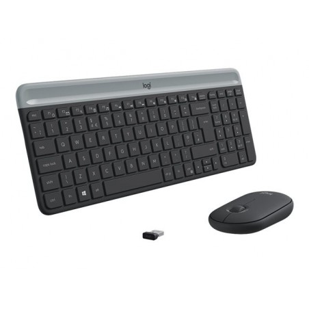 LOGITECH Slim Wireless Keyboard and Mouse Combo MK470 - GRAPHITE - UK - INTNL