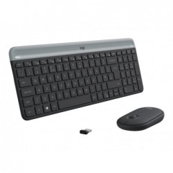 LOGITECH Slim Wireless Keyboard and Mouse Combo MK470 - GRAPHITE - UK - INTNL