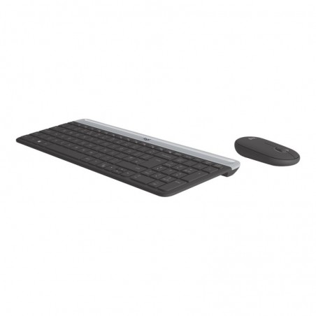 LOGITECH Slim Wireless Keyboard and Mouse Combo MK470 - GRAPHITE - UK - INTNL