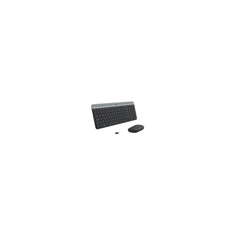 LOGITECH Slim Wireless Keyboard and Mouse Combo MK470 - GRAPHITE - UK - INTNL