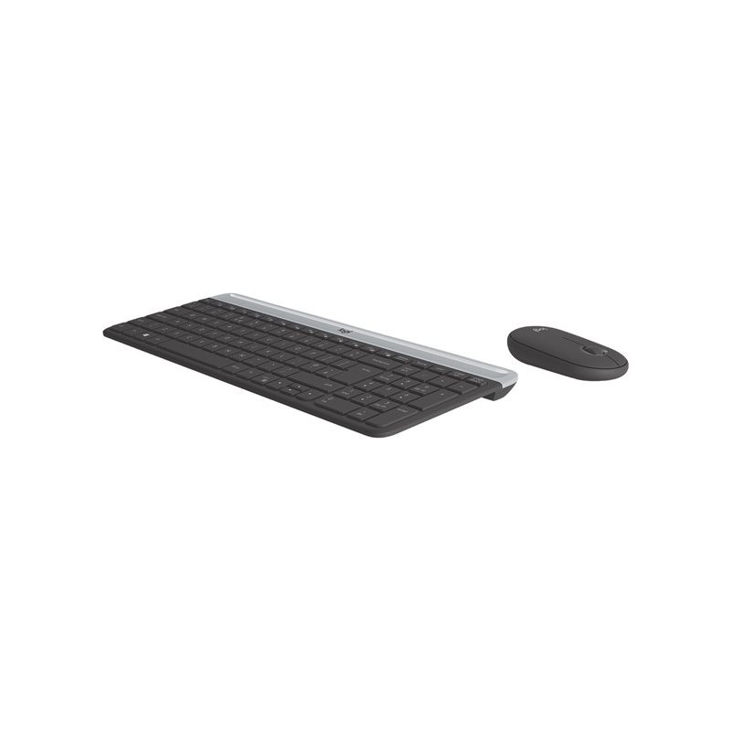 LOGITECH Slim Wireless Keyboard and Mouse Combo MK470 - GRAPHITE - UK - INTNL