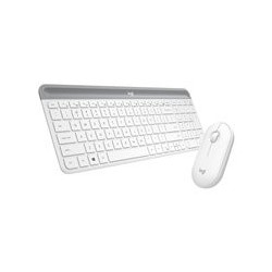 LOGITECH Slim Wireless Keyboard and Mouse Combo MK470 - OFFWHITE - UK - INTNL