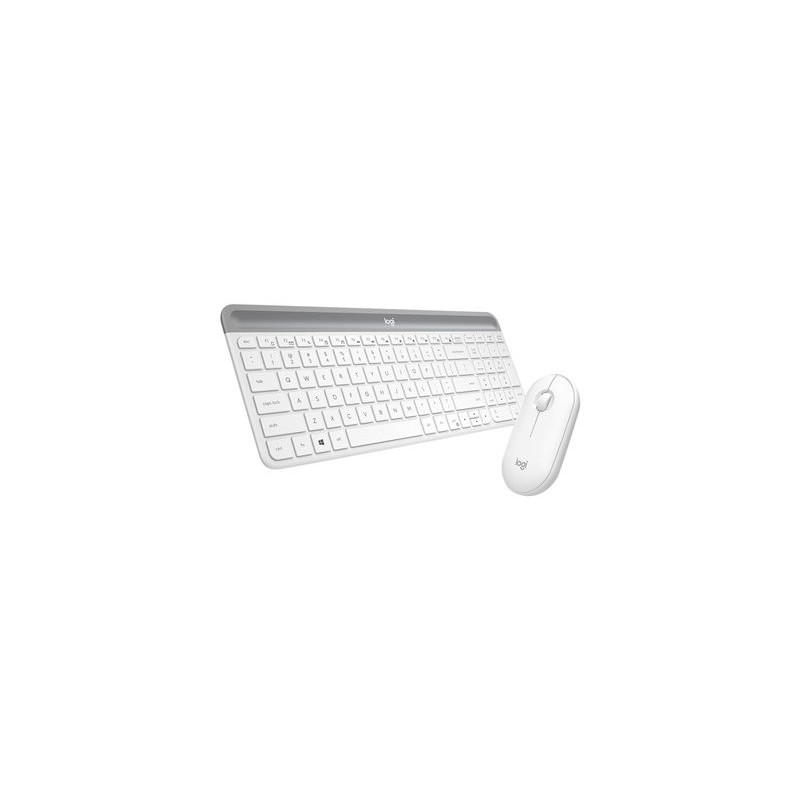 LOGITECH Slim Wireless Keyboard and Mouse Combo MK470 - OFFWHITE - UK - INTNL