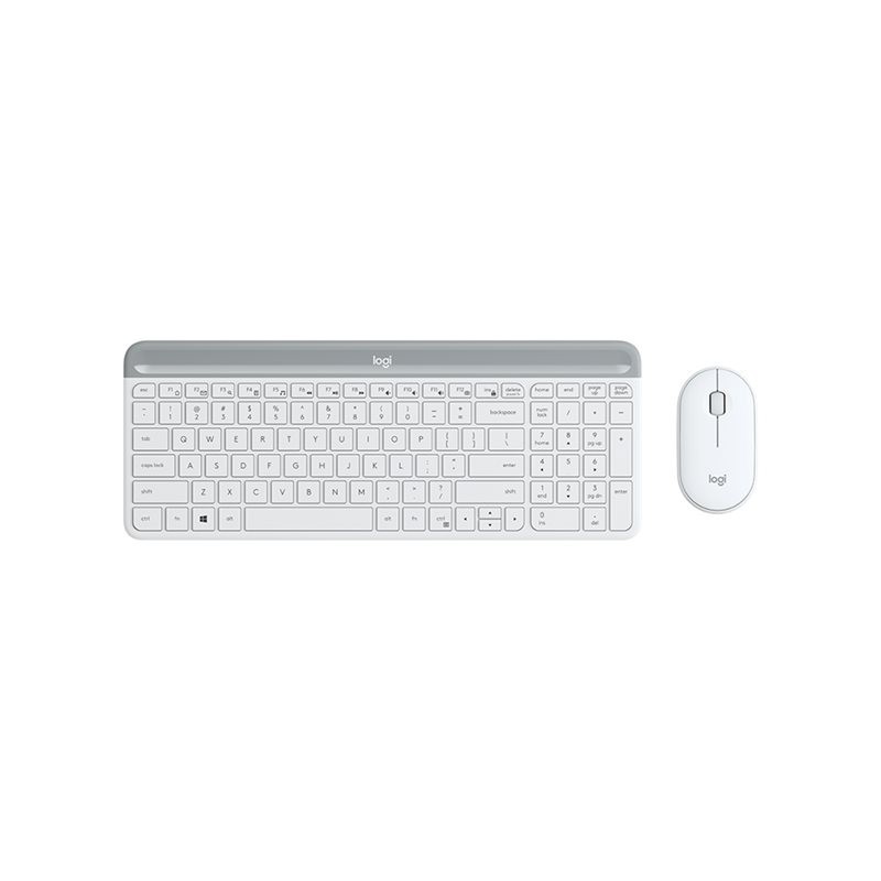 LOGITECH Slim Wireless Keyboard and Mouse Combo MK470 - OFFWHITE - UK - INTNL