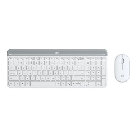 LOGITECH Slim Wireless Keyboard and Mouse Combo MK470 - OFFWHITE - UK - INTNL