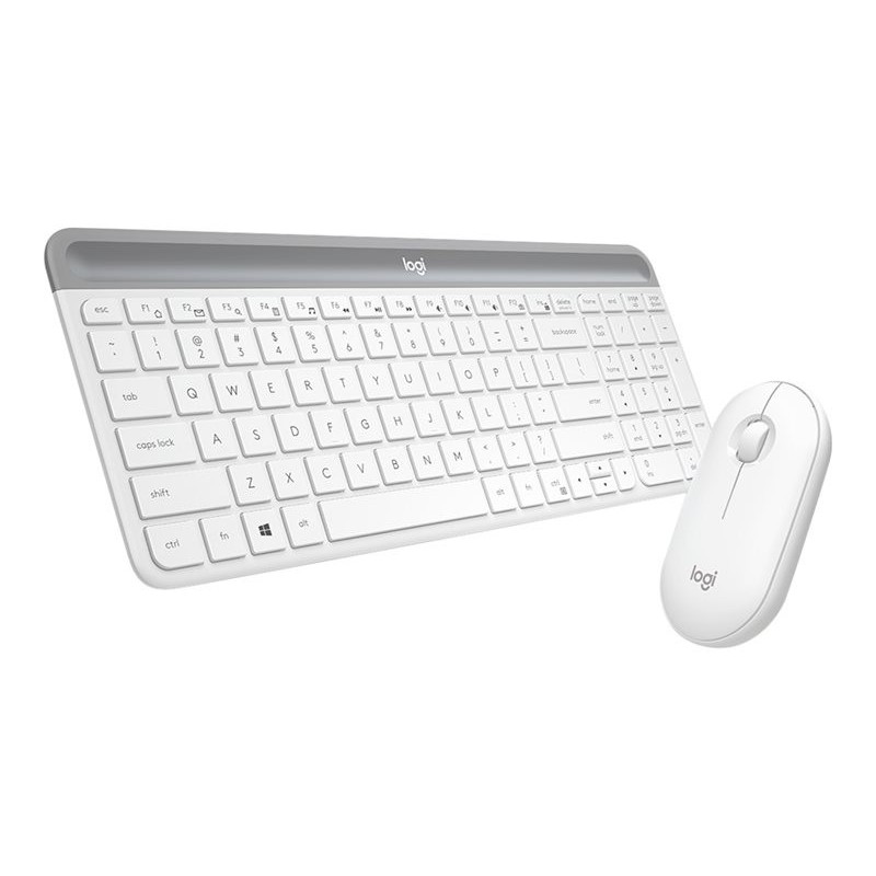 LOGITECH Slim Wireless Keyboard and Mouse Combo MK470 - OFFWHITE - UK - INTNL