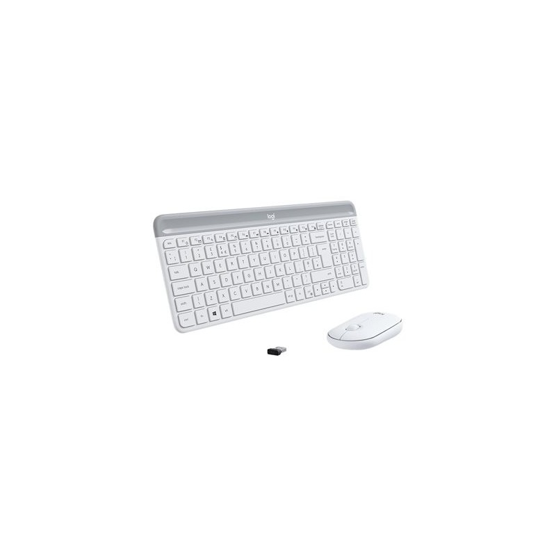 LOGITECH Slim Wireless Keyboard and Mouse Combo MK470 - OFFWHITE - UK - INTNL