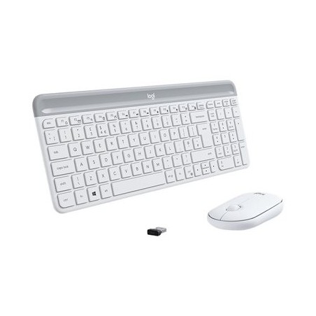 LOGITECH Slim Wireless Keyboard and Mouse Combo MK470 - OFFWHITE - UK - INTNL