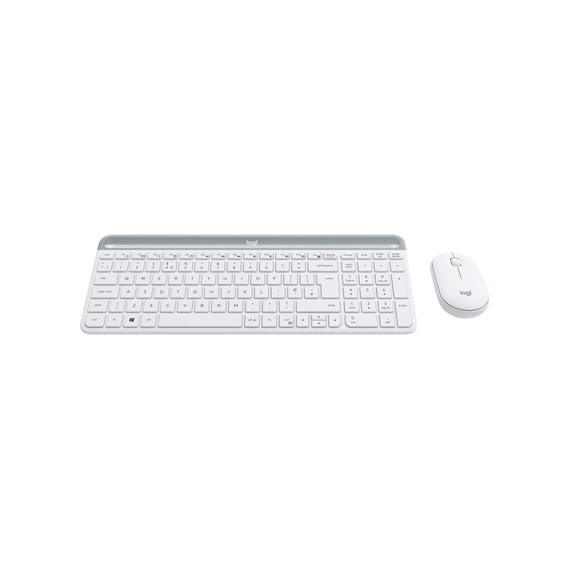 LOGITECH Slim Wireless Keyboard and Mouse Combo MK470 - OFFWHITE - UK - INTNL