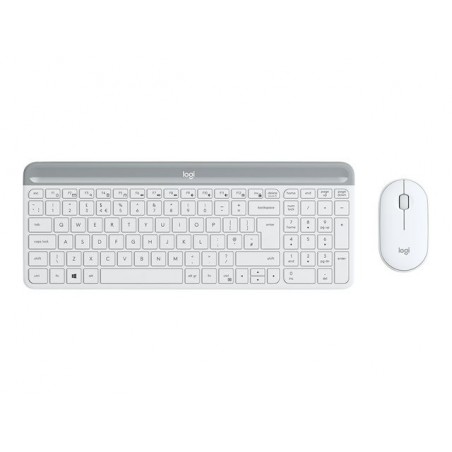 LOGITECH Slim Wireless Keyboard and Mouse Combo MK470 - OFFWHITE - UK - INTNL