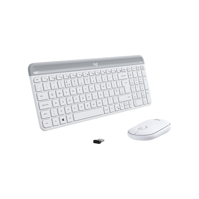 LOGITECH Slim Wireless Keyboard and Mouse Combo MK470 - OFFWHITE - UK - INTNL