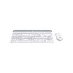 LOGITECH Slim Wireless Keyboard and Mouse Combo MK470 - OFFWHITE - UK - INTNL