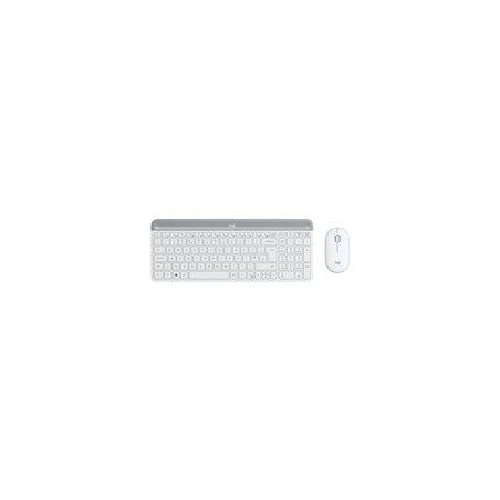 LOGITECH Slim Wireless Keyboard and Mouse Combo MK470 - OFFWHITE - UK - INTNL