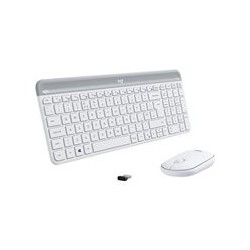 LOGITECH Slim Wireless Keyboard and Mouse Combo MK470 - OFFWHITE - UK - INTNL