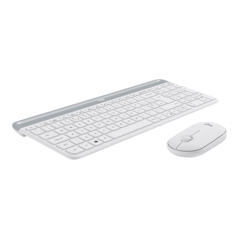 LOGITECH Slim Wireless Keyboard and Mouse Combo MK470 - OFFWHITE - UK - INTNL