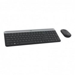 LOGITECH Slim Wireless Keyboard and Mouse Combo MK470 - GRAPHITE - HRV-SLV - INTNL