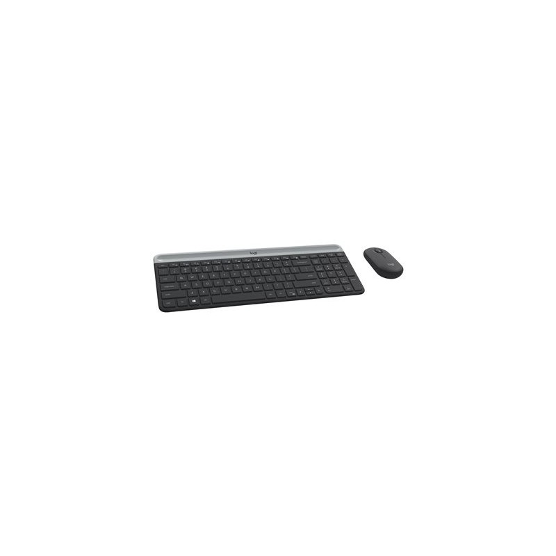 LOGITECH Slim Wireless Keyboard and Mouse Combo MK470 - GRAPHITE - HRV-SLV - INTNL