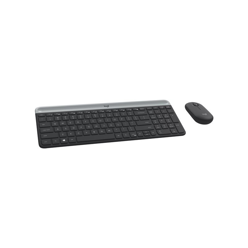 LOGITECH Slim Wireless Keyboard and Mouse Combo MK470 - GRAPHITE - HRV-SLV - INTNL