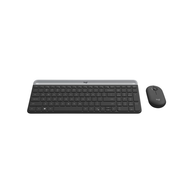 LOGITECH Slim Wireless Keyboard and Mouse Combo MK470 - GRAPHITE - HRV-SLV - INTNL