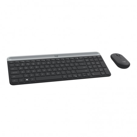 LOGITECH Slim Wireless Keyboard and Mouse Combo MK470 - GRAPHITE - HRV-SLV - INTNL
