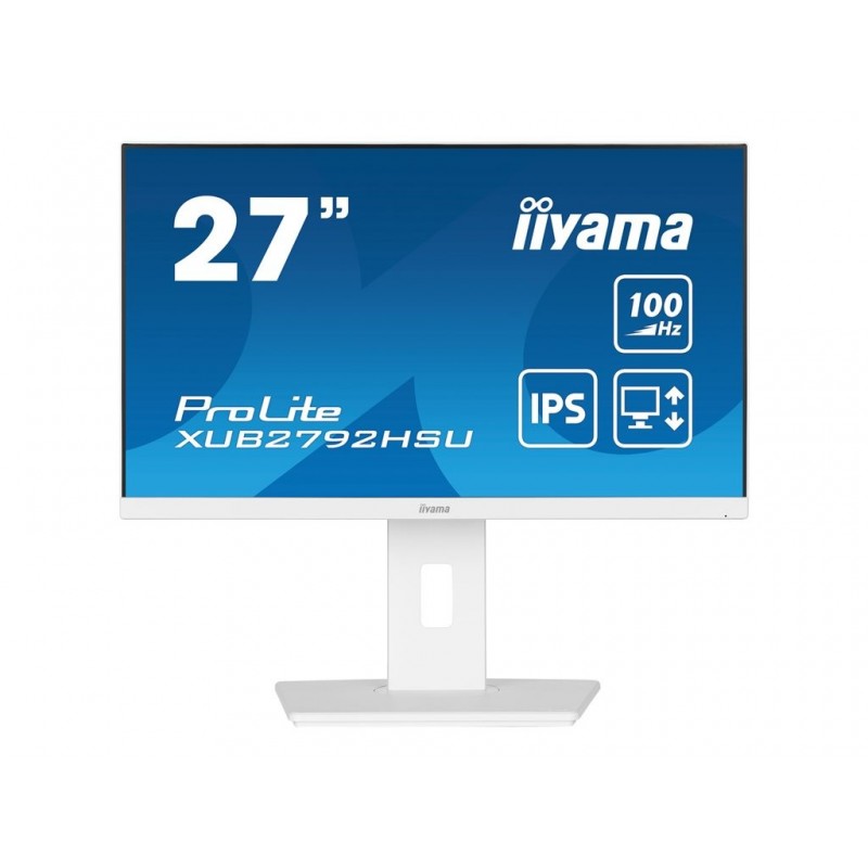 IIYAMA XUB2792HSU-W6 27inch ETE IPS FHD 100Hz 250cd/m2 0.4ms HDMI DP 4xUSB 3.2 FreeSync Speakers 15cm Height Adj. White (P) IIYAMA XUB2792HSU-W6 27inch ETE IPS FHD 100Hz 250cd/m2 0.4ms HDMI DP 4xUSB 3.2 FreeSync Speakers 15cm Height Adj. White (P)