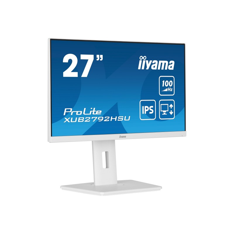 IIYAMA XUB2792HSU-W6 27inch ETE IPS FHD 100Hz 250cd/m2 0.4ms HDMI DP 4xUSB 3.2 FreeSync Speakers 15cm Height Adj. White (P) IIYAMA XUB2792HSU-W6 27inch ETE IPS FHD 100Hz 250cd/m2 0.4ms HDMI DP 4xUSB 3.2 FreeSync Speakers 15cm Height Adj. White (P)