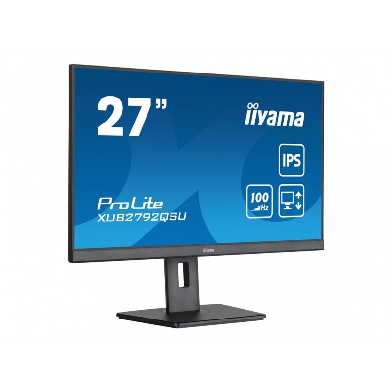 IIYAMA XUB2792QSU-B6 27inch ETE IPS-panel 2560x1440 100Hz 250cd/m2 0.4ms MPRT FreeSync stand Pivot HDMI 15cm height adj. (P)