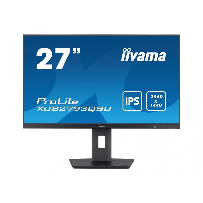IIYAMA XUB2793QSU-B7 27inch IPS QHD 100Hz 300cd/m2 1ms HDMI DP 2xUSB 3.2 Speakers 15cm Height Adj. Stand (P) IIYAMA XUB2793QSU-B7 27inch IPS QHD 100Hz 300cd/m2 1ms HDMI DP 2xUSB 3.2 Speakers 15cm Height Adj. Stand (P)