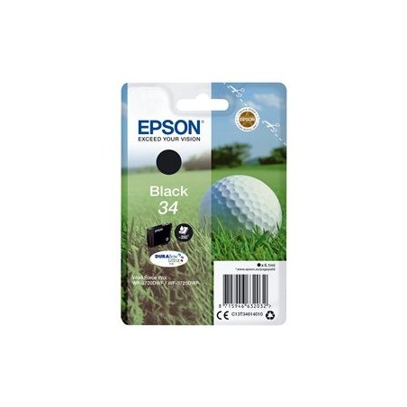 EPSON C13T34614010 Tusz EPSON Golf ball Singlepack Black 34 DURABrite Ultra 6,1 ml