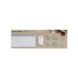 LOGI Slim Wireless Keyboard and Mouse Combo MK470 OFFWHITE (FR)