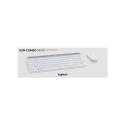 LOGI Slim Wireless Keyboard and Mouse Combo MK470 OFFWHITE (FR)