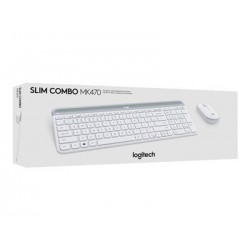 LOGI Slim Wireless Keyboard and Mouse Combo MK470 OFFWHITE (FR)