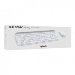 LOGI Slim Wireless Keyboard and Mouse Combo MK470 OFFWHITE (FR)