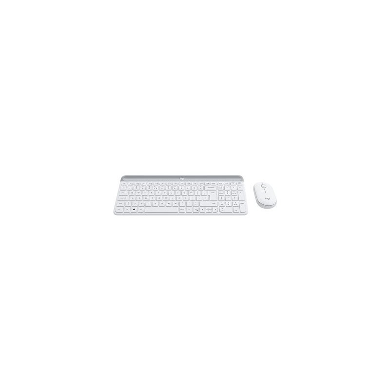 LOGI Slim Wireless Keyboard and Mouse Combo MK470 OFFWHITE (FR)