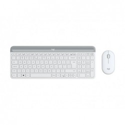 LOGI Slim Wireless Keyboard and Mouse Combo MK470 OFFWHITE (FR)