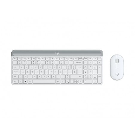 LOGI Slim Wireless Keyboard and Mouse Combo MK470 OFFWHITE (FR)