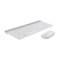 LOGI Slim Wireless Keyboard and Mouse Combo MK470 OFFWHITE (FR)