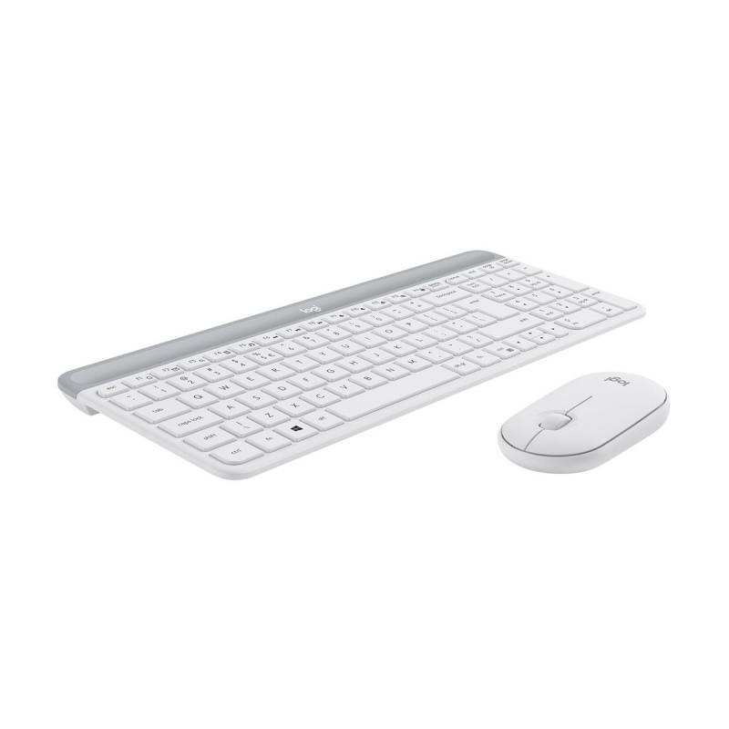 LOGI Slim Wireless Keyboard and Mouse Combo MK470 OFFWHITE (FR)