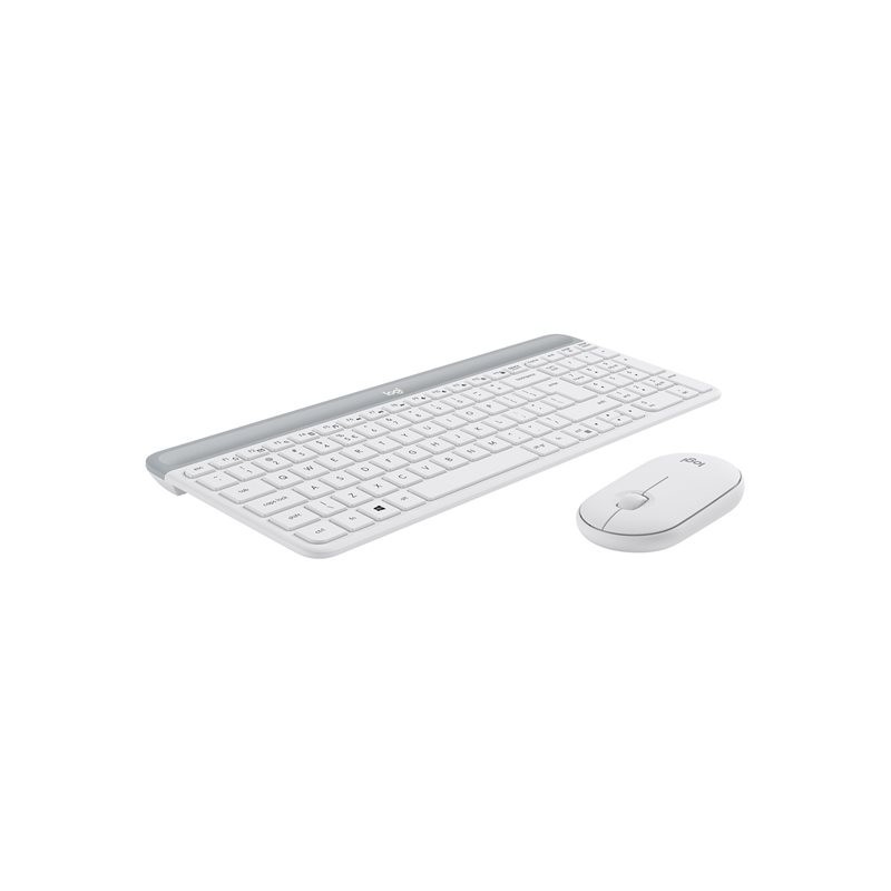 LOGI Slim Wireless Keyboard and Mouse Combo MK470 OFFWHITE (FR)