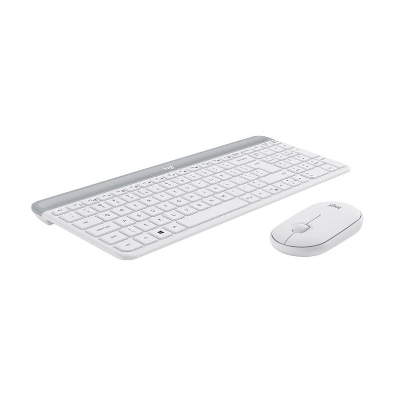 LOGI Slim Wireless Keyboard and Mouse Combo MK470 OFFWHITE (FR)