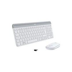 LOGI Slim Wireless Keyboard and Mouse Combo MK470 OFFWHITE (FR)