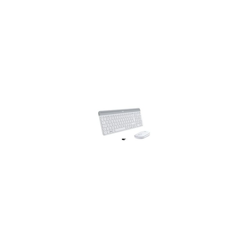 LOGI Slim Wireless Keyboard and Mouse Combo MK470 OFFWHITE (FR)